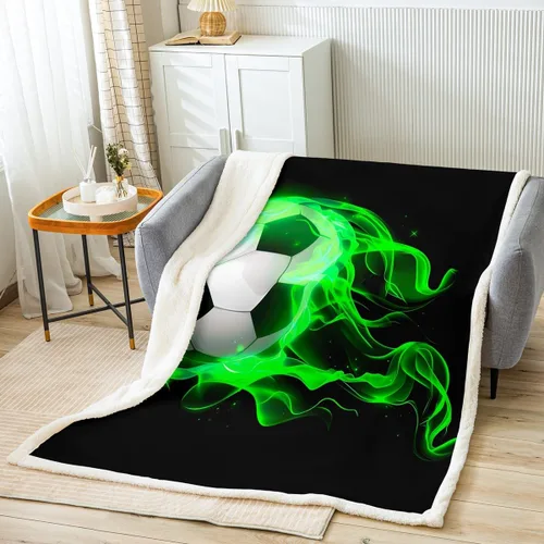 Vista 8 de Manfei Astronaut Throw Blanket Galaxy Planet Airship Bed Blanket for Kids Boy Girls Room Decor, Outer Space Theme Blanket for Couch Sofa, Soft and