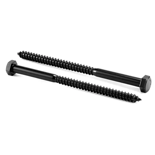 Vista 15 de Tornillos de rezago de cabeza hexagonal de 1/4" x 2", 20 piezas, acero inoxidable 304 18-8, rosca parcial, tornillos para madera de cabeza