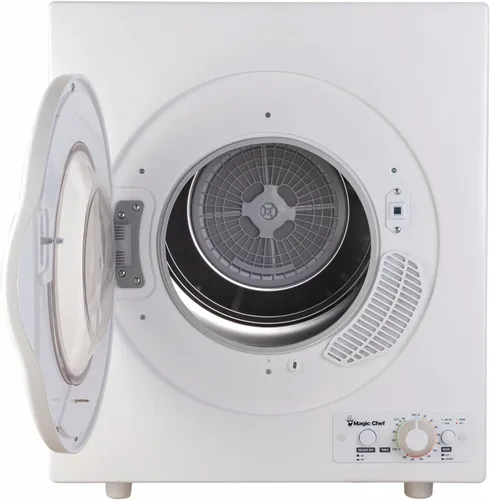 Vista 4 de Secadora eléctrica compacta blanca de 3.5 pies cúbicos