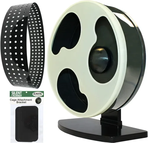 Vista 10 de Silent Runner - Rueda de ejercicio regular de 12 pulgadas, silenciosa, rápida y duradera, deslizadores de azúcar, hámsters, ratas hembras, ratones