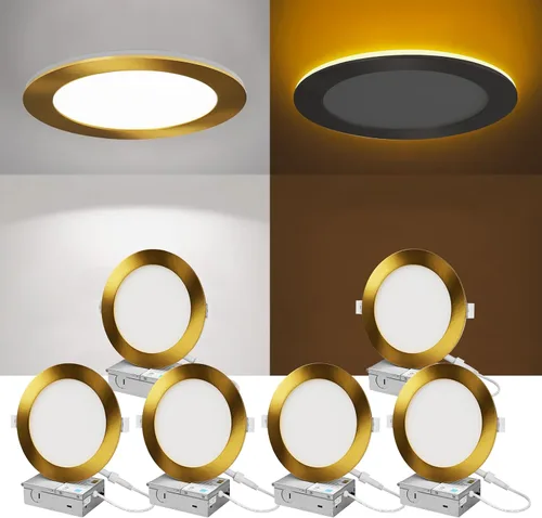 Vista 12 de ZYC Iluminación empotrada de 4" - Luz de techo empotrada LED de 9W 800LM con luz nocturna, 2700K/3000K/4000K/5000K/6000K seleccionable, iluminación