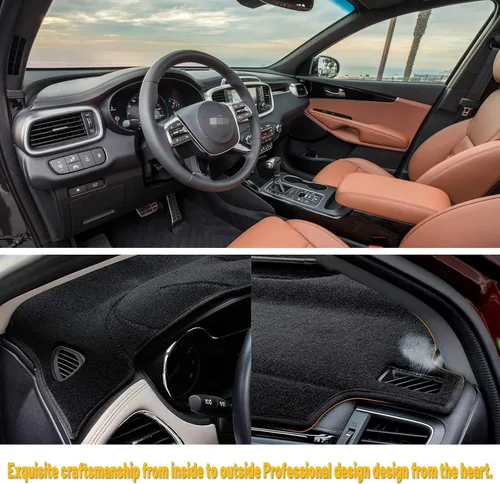 Vista 5 de Alfombrilla para salpicadero, ajustable, no deslizante, personalizada, compatible con Kia Sorento 2016 2017 2018 2019 2020 Protector para el sol