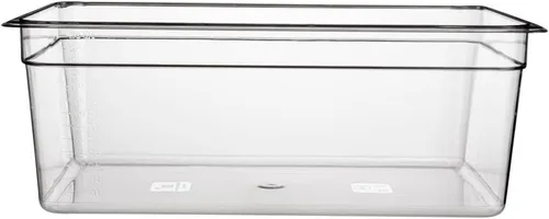 Vista 4 de Restaurantware Met Lux - Contenedor de almacenamiento de alimentos de tamaño completo de 1 8 pulgadas de profundidad, medidas graduadas