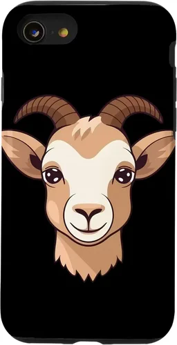 Vista 13 de iPhone 15 Goat Face Cute and Funny Cartoon Farm Animal Lover Case