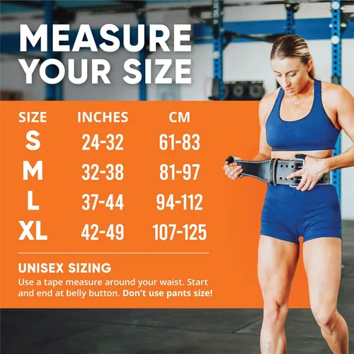Vista 4 de Cinturón de levantamiento de pesas ProFitness para mujeres - Cinturón de entrenamiento cómodo de 4" de ancho para mujeres - Cinturón