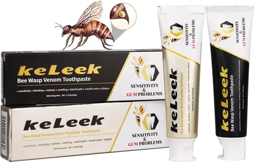 Vista 7 de Pasta de dientes con veneno de abeja y avispa de 3 piezas para encías sangrantes, tratamiento y reparación de gingivitis, dientes sensibles, llagas