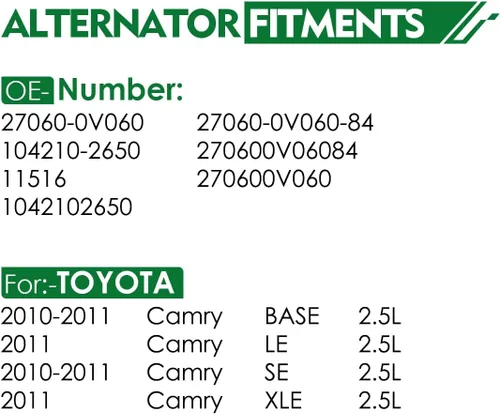 Vista 186 de Alternador de 4.0L para: Ford Explorer 2002 2003 2004, Explorer Sport Trac 2001-2004 para: Mercury Mountaineer 2001-2004, polea de 6 ranuras de 12V