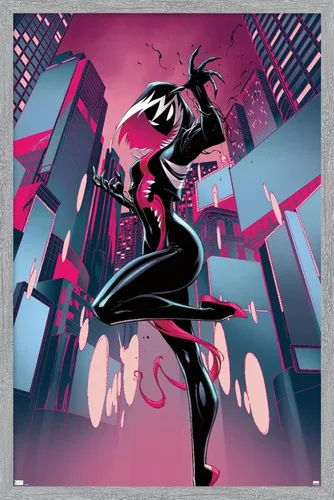 Vista 15 de Trends International Marvel Comics Ghost Spider Venom - Póster de pared de Spider-Gwen #24, 22.4 pulgadas de largo x 14.7 W, versión enmarcada