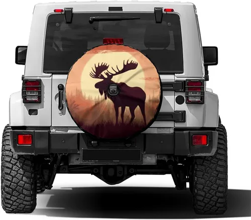 Vista 40 de Dujiea Bass Fish - Cubierta de neumático de repuesto con orificio para cámara de respaldo, cubierta universal de rueda y protector de neumáticos