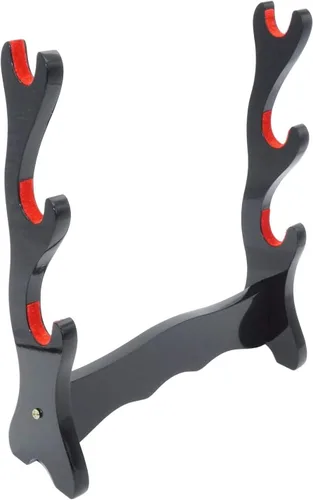 Vista 8 de CNLQ 1, 2, 3, 4 capas acolchadas para proteger la espada samurái japonesa, Katana Wakizashi Tanto soporte de soporte de exhibición para todas