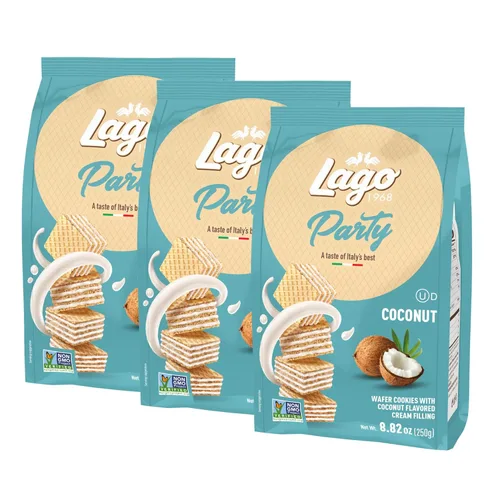 Vista 5 de Gastone Lago Party Wafers Dulce De Leche - Relleno de crema, 8.82 onzas, 8.82 oz (paquete de 3) (Dulce De Leche, 3 unidades)