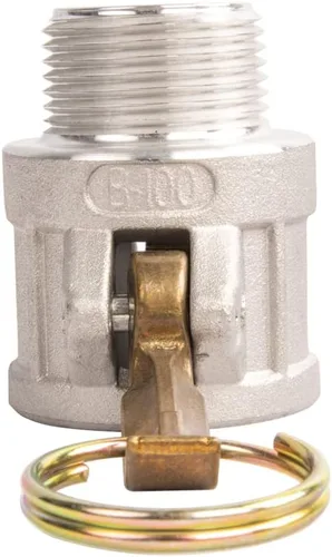 Vista 3 de 2 piezas de accesorios de bloqueo de leva fundida por gravedad de aluminio (parte B de 1 pulgada) de manguera de leva y ranura, acoplador hembra