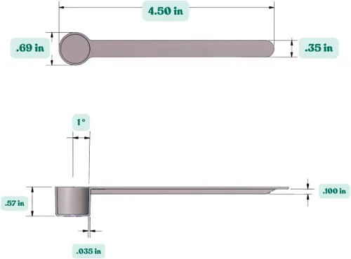 Vista 3 de 1 mL (1 CC) Cuchara de mango largo para café, proteína en polvo, comida para mascotas, especias, granos, productos secos – Cuchara medidora