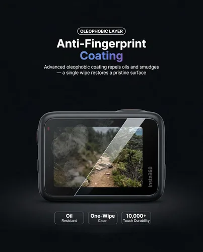 Vista 7 de iDaPro Protector de pantalla para Insta360 GO Ultra [3 piezas], vidrio templado, dureza 9H, arañazos, antiburbujas, fácil instalación