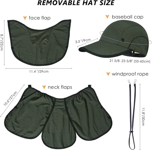Vista 5 de GADIEMKENSD Sombrero de pesca plegable UPF 50+ 360 para exteriores