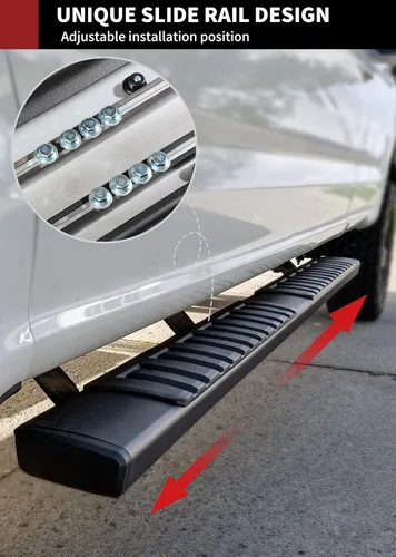 Vista 5 de YITAMOTOR - Estribos de 6 pulgadas compatibles con 2015-2026 Chevrolet Colorado/GMC Canyon Crew Cab, barras laterales de aluminio negro Nerf