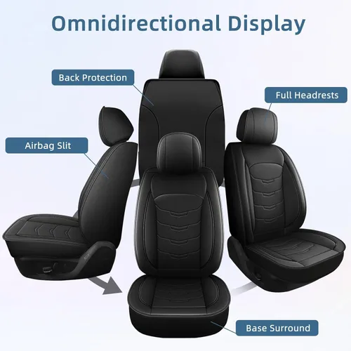 Vista 127 de Fundas de asiento para Toyota 4runner 2003-2025, fundas de asiento de automóvil de cuero impermeables, resistentes a los arañazos, fáciles