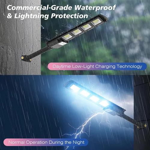 Vista 8 de WYWNA Luces Solares para Exteriores, Luces LED Solares para Exteriores Impermeables de 6000K, Luces de Inundación Solares para Exteriores con Sensor