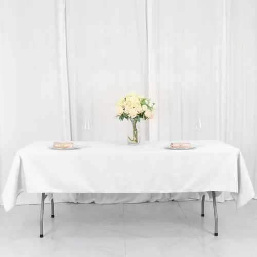 Vista 33 de Efavormart - Mantel rectangular, 60 x 102 pulgadas, resistente a las manchas y a las arrugas, lavable, mantel decorativo oblongo de tela de Amatista