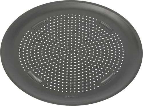 Vista 8 de GoodCook AirPerfect - Sartén antiadherente para pizza de 16 pulgadas - Juego de 2 - Bandejas de pizza para horno, bandeja redonda perforada