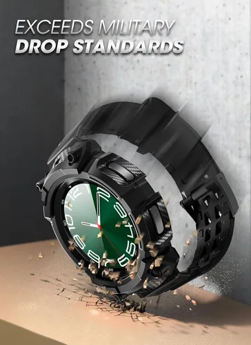 Vista 6 de SUPCASE Funda para Samsung Galaxy Watch 6 Classic de 1.772 pulgadas con correa (Unicorn Beetle Pro), [2 protectores de pantalla] funda protectora