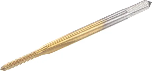 Vista 16 de uxcell Rosca métrica M0.8 x 0.2, cobalto recubierto de titanio HSS (acero de alta velocidad) 3 flautas rectas, mini micro tornillo roscado