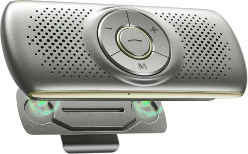 Vista 10 de AGPTEK Altavoz de coche con Bluetooth 5.3, kit de teléfono manos libres para llamadas, GPS y música con ranura para tarjeta TF, conexión