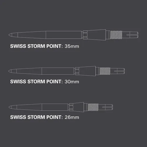 Vista 2 de TARGET Puntos de dardos Swiss Point Storm - Puntas de dardos Storm, Storm Nano y Storm Diamond Dart - Cambiar punto de dardo, accesorios