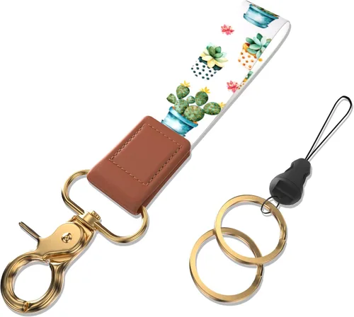 Handlein Key Ring Bracelet Mini Keychain Bracelet for WomenKey Rings for Keychains Holder Car ID Badges Card Wallet Phone.