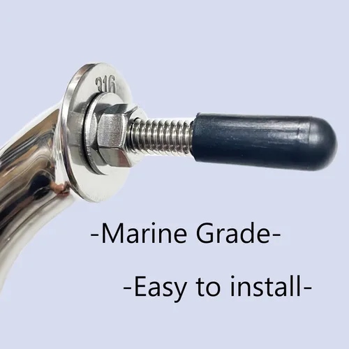 Vista 5 de Asa de agarre de barco de 8 pulgadas, acero inoxidable 316, accesorios para barco marino para multiusos (1 unidad) (8 pulgadas)