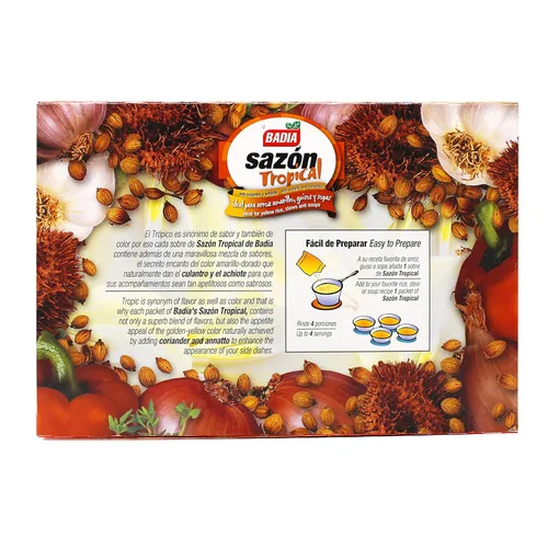 Vista 4 de Badia Sazon Tropical con Annatto y cilantro, 3.52 onzas (paquete de 15)