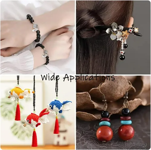 Vista 6 de YouLuo 200 piezas de cuentas de perlas de cristal Cuentas redondas de perlas de cristal checo pequeñas y brillantes de satinado para joyería