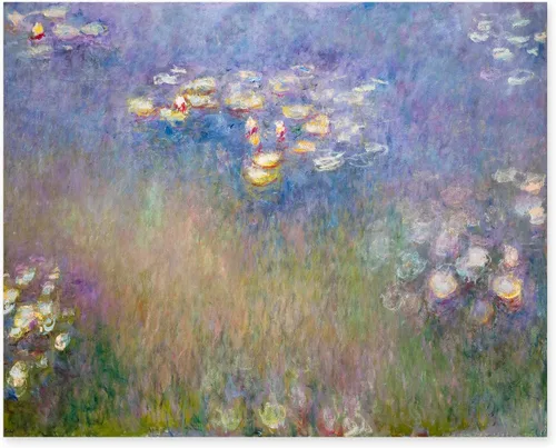 CLOUD NINE PRINTS | Arte de lirios de agua de Monet, impresión de paisaje Claude Monet - Arte de pared vintage de campo francés, decoración costera