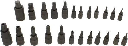 Vista 5 de ABN Star Torx Juego de 52 piezas de dados – SAE 1/4, 3/8, 1/2 pulgadas 4 puntos de unidad cuadrada T6–T70, E4–E24, TP8–TP60, TT8–TT60