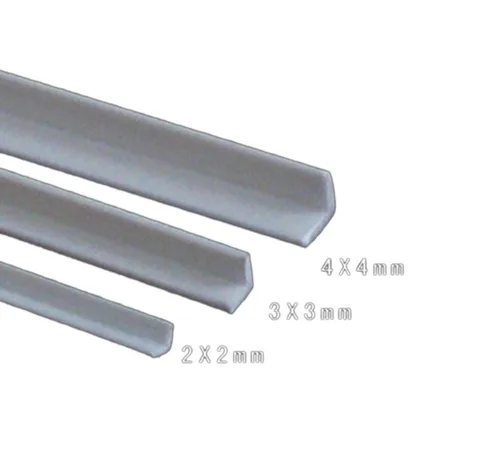 Vista 2 de CGjiogujio 20pcs 0.157 x 0.157 x 9.843 in ABS estireno plástico L forma barras de ángulo recto blanco