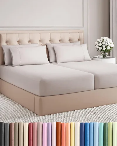 Vista 67 de Juego de sábanas Twin de 4 piezas - Cómodo, transpirable y refrescante - Juego de ropa de cama de lujo de hotel ultrasuave con bolsillos profundos