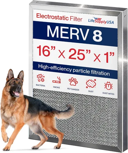 Vista 21 de 12x30x1 Filtro de aire electrostático, MERV 8, lavable, reutilizable para caldera/aire acondicionado/HVAC, ahorro de energía, fácil de limpiar