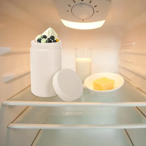 Vista 5 de Paquete de 6 tarros de plástico Mason de 33 onzas, recipientes de helado de 1 cuarto de galón con tapa superior de rosca, tarro de plástico