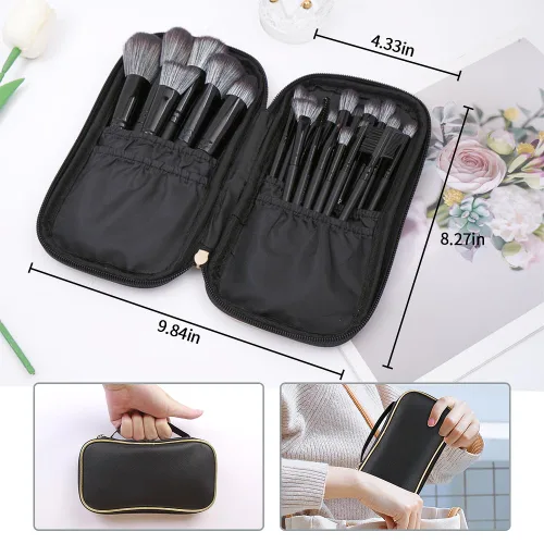 Vista 3 de MAGEFY Juego de Brochas de Maquillaje, 22 Piezas de Brochas de Maquillaje Sintéticas Premium, Brochas de Base, Sombra de Ojos, Polvo, Rubor