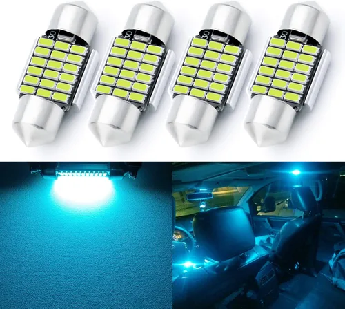 Vista 19 de AUTOGINE 4 unidades DE3022 DE3021 DE3175 3175 3022 bombillas LED Festoon 28mm 29mm 1.1" Ámbar Amarillo 3014 15-EX Chipsets para luces interiores