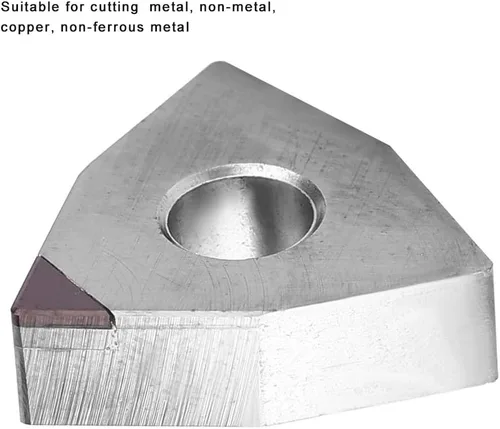 Vista 2 de WNMA080408-CBN Inserto de torneado, inserto de cuchilla CBN, cortador de torno CNC Bit Turning Insert Blade para procesar acero endurecido