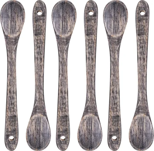 Vista 11 de Karma CUCHARAS DE MADERA NEGRA GRANDES S/4, juego de 4