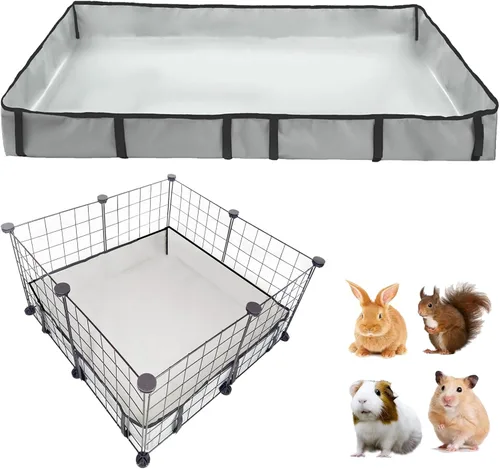 Vista 8 de DZWLKJ Forro de jaula de conejillo de indias, base impermeable y lavable, 28 x 56 pulgadas, adecuado para conejos, chinchillas, erizos, hurones