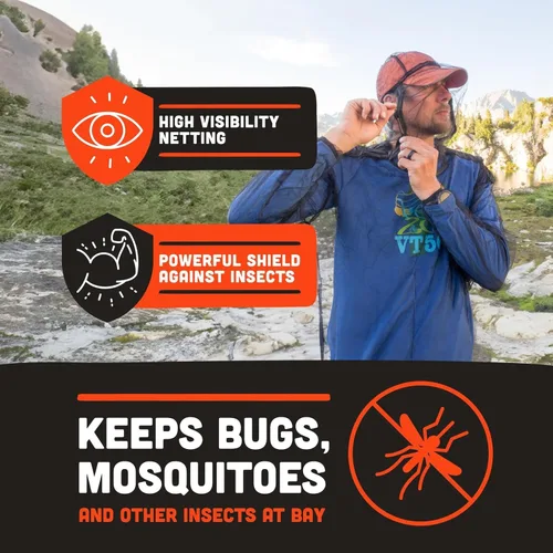 Vista 4 de Ben's InvisiNet - Chaqueta para insectos y guantes - Protección contra insectos duradera y cómoda para actividades al aire libre - Red de insectos