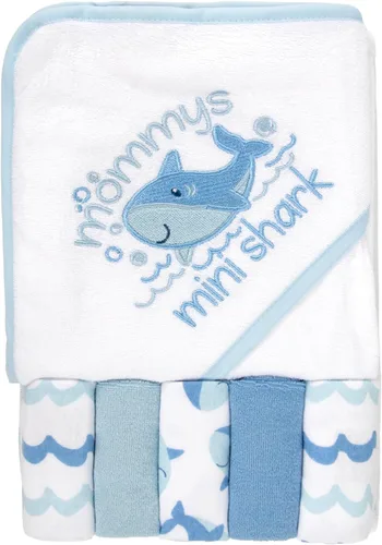 Vista 9 de Juego de toallas y paños con capucha para bebés, niños y niñas de 6 a 12 meses (sirena de mamá)