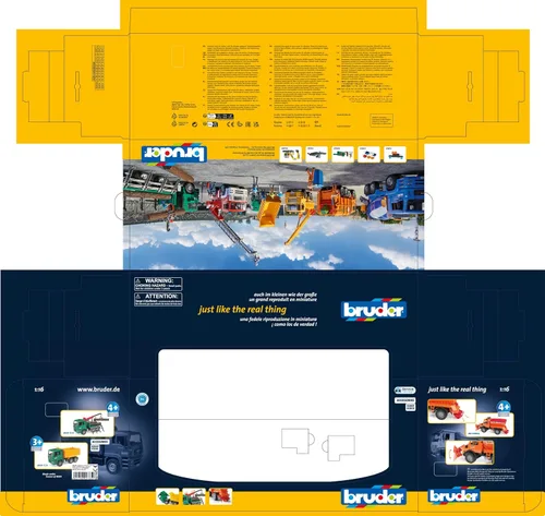 Vista 4 de Bruder MAN Tip Up Construction Dump Truck