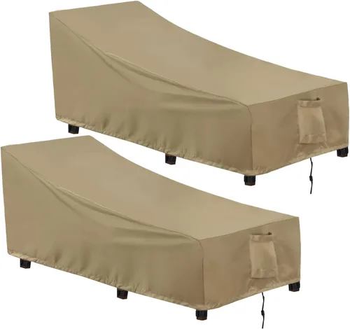 Vista 11 de OutdoorLines Funda Impermeable para Silla de Salón de Patio para Exteriores - Fundas para Tumbonas Resistentes a los Rayos UV de Servicio Pesado