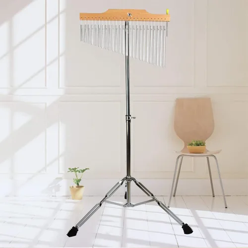 Vista 7 de ENNBOM Soporte de trípode de altura ajustable Soporte de montaje plegable para timbre de barra de percusión musical
