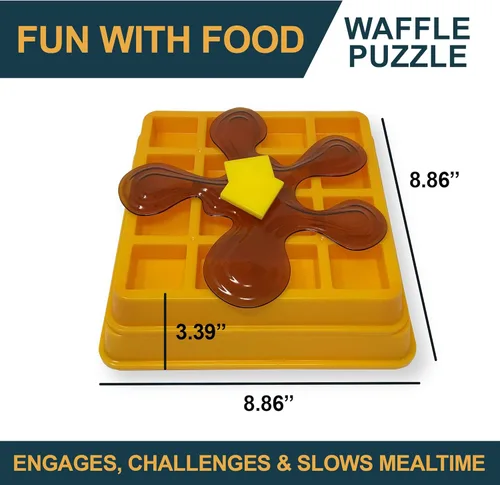 Vista 3 de Our Pets Juego de rompecabezas interactivo de gofres, juguetes para perros