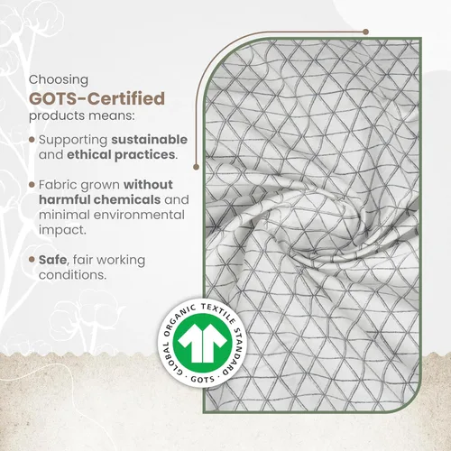 Vista 8 de Juego de sábanas EcoPure de 4 piezas tamaño completo Sábanas 100% algodón orgánico Sábanas lavadas para comodidad Refrescantes Sábanas